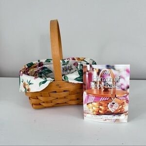 Longaberger 1999 Horizon of Hope Basket and accessories